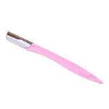 Portable Women Eyebrow Trimmer Shaving Razor Blades Stainless Steel Eyebrow Hair Scraper Pink/Blue