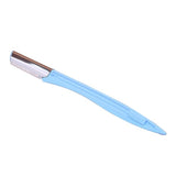 Portable Women Eyebrow Trimmer Shaving Razor Blades Stainless Steel Eyebrow Hair Scraper Pink/Blue